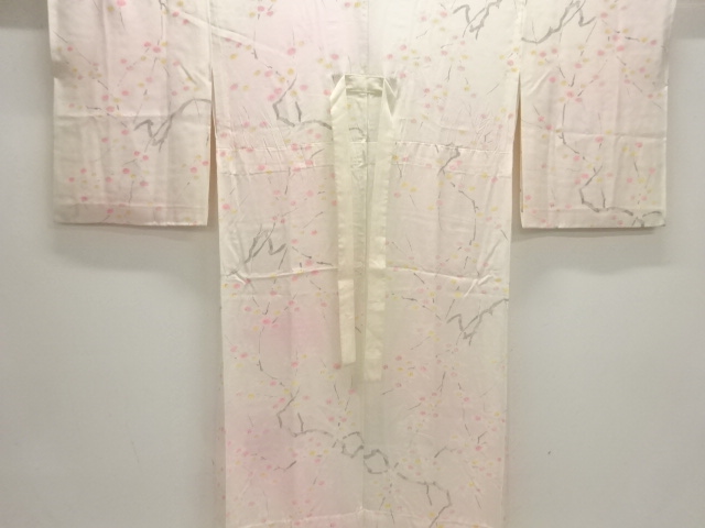 JAPANESE KIMONO / BRANCHING PLUM BLOSSOM PATTERN HITOEJUBAN